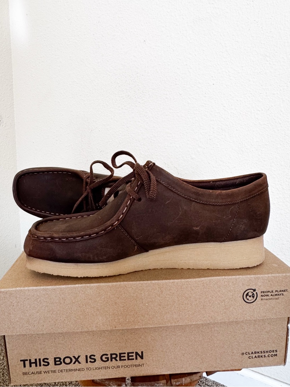 Women’s Leather Clark’s Padmora Moc Oxford Wedge Minimalist Waldorf Shoes 11